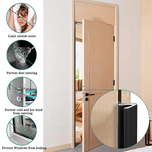 LSGCQ Kerf Weather Stripping for Door Seal Strip, 26 Ft, Black - color: Black, size: 26 Ft