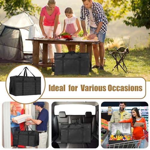 PEASUG Insulated Food Delivery Bag, XXXL Catering Bag for Keep Food Warming - color: Black, size: XXX-Large