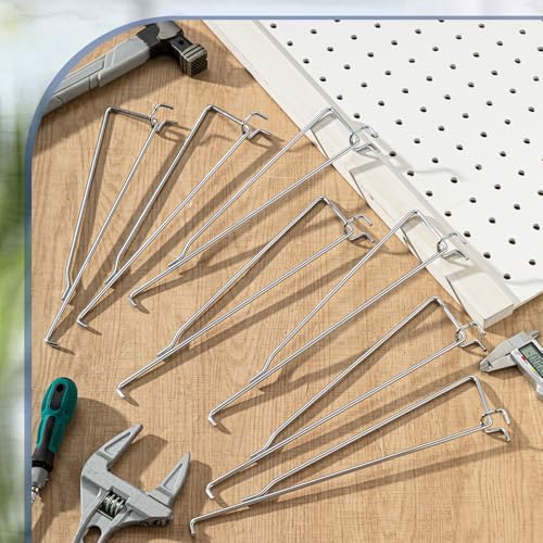 Shimeyao 20 Pcs 12 Inch Pegboard Shelf Brackets, Sliver - color: Silver, size: 12 Inch
