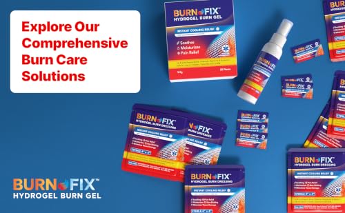BurnFix® Burn Gel Dressing, 20 Pack, Sterile 4x4 Hydrogel Burn Pads - size: 1.4 Ounce (Pack Of 20)