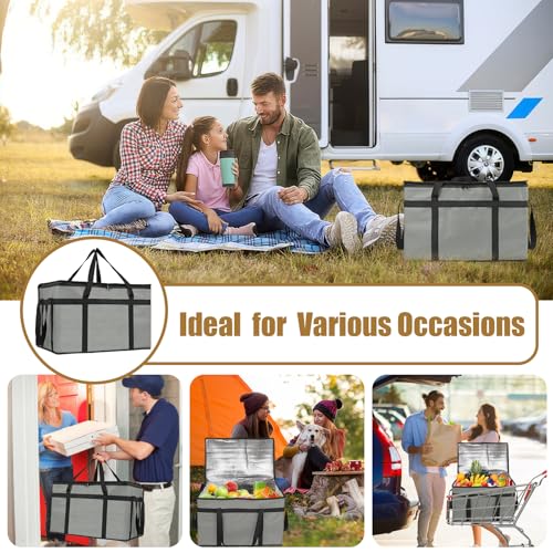 PEASUG Insulated Food Delivery Bag, XXXL Catering Bag for Keep Food Warming - color: Grey, size: XXX-Large