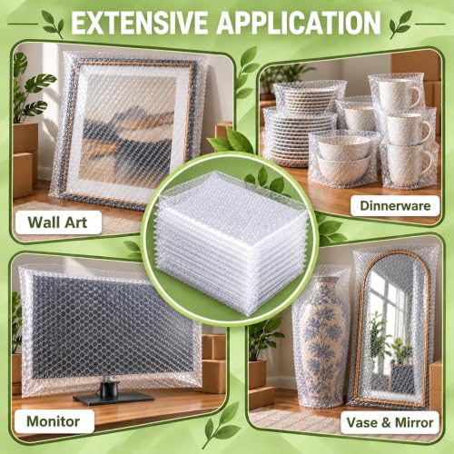 10PCS Large Bubble Out Bags, 18"x22" Clear Bubble Pouches Bag - size: 10PCS-18x22Inches
