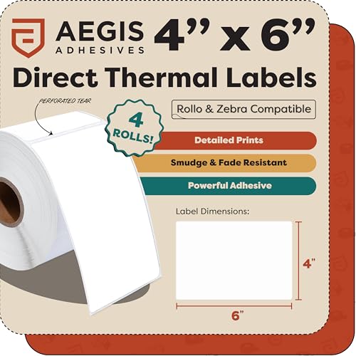 4x6 Shipping Labels, Direct Thermal Labels, Return Address Labels