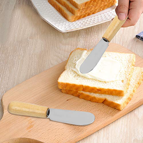 DaKuan Wood Handle Butter Spreader, 4 Inch, Set of 6