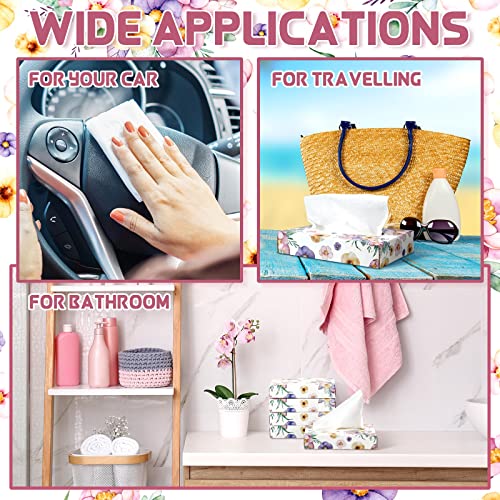 Yinder 24 Pcs Small Tissue Cube Box 960 Sheets for Classroom, Flower - style: Flower