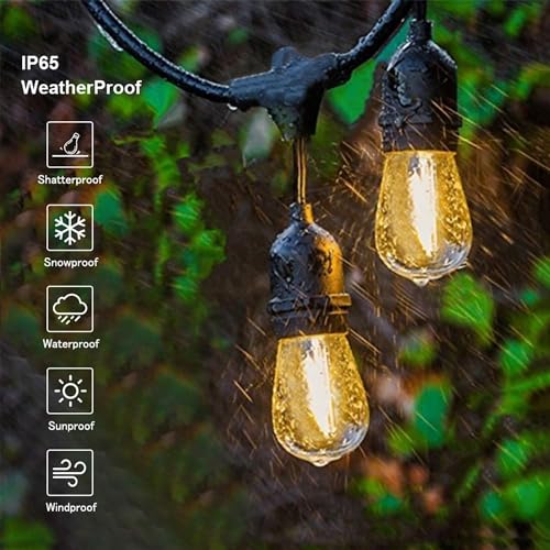 Svater Outdoor String Lights 105 FT Outside Waterproof Commercial Grade ETL - size: 105FT