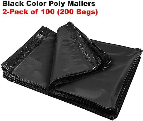 iMBAPrice Black Poly Mailers 6x9 Inch 200 Pack I Size #1 Self-Seal, Waterproof, Tear-Resistant Plastic Mailing Bags for Cosmetics, Accessorie & Small Business - color: Black, size: 6" X 9"