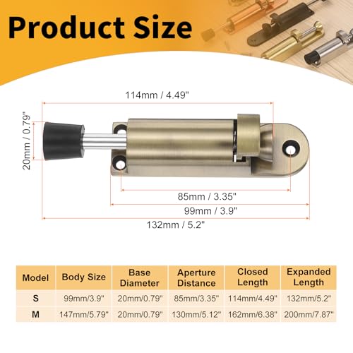 M METERXITY Kickdown Door Stop w/Rubber Tip and Screws 1" Bronze - color: Bronze, size: 1 Inch