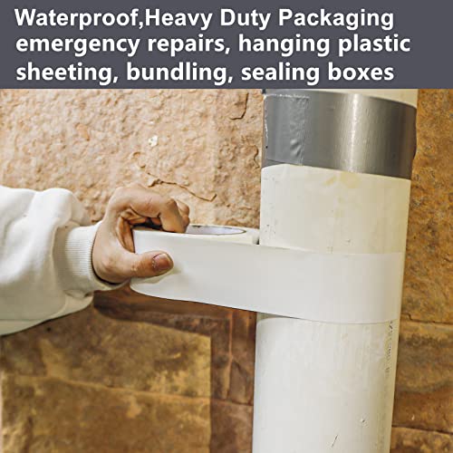 COSIMIXO 5-Pack White Heavy Duty Duct Tape, 2 inches x 30 Yards, Strong, Flexible, No Residue, All-Weather and Tear by Hand - Bulk Value for Repairs, Industrial, Professional Use - color: White, size: 5-Pack 2" x 30yds