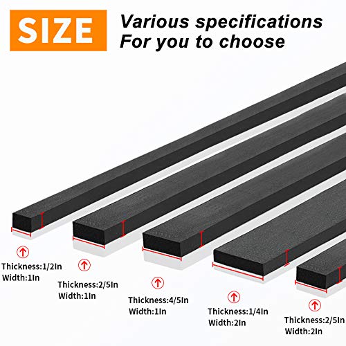 Foam Insulation Tape self Adhesive,Weather Stripping for Doors and Windows,Sound Proof soundproofing Door Seal,Weatherstrip,Pipe Cooling, Air Conditioning Seal Strip (W:1/2In xT: 1/2In XL: 13Ft) - size: 1/2 in x 1/2 in x 13 ft