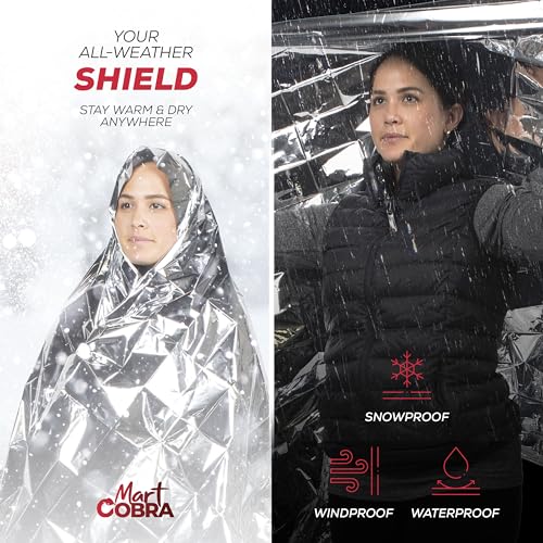 Emergency Blanket Mylar Thermal Space Survival Gear & Supplies 100-Pack - color: Silver, size: 100 Pack