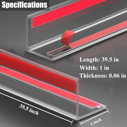 Clear Self-Adhesive Wall Corner Guards, 10 Pack, 1in x 39.5in - size: 1in x 39.5in