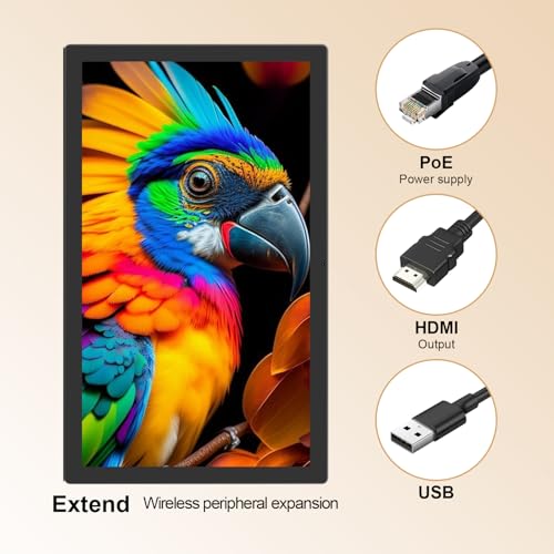 21.5-inch wall mount Android tablet with Rockchip rk3568 chipset 2GB ram 32GB rom , for Living Room, Bedroom, Kitchen, Dining Room, Office and Home Theater - size: 21.5