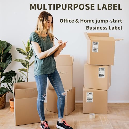 LLIKED 200 4x6 Fanfold Thermal Labels, Direct Thermal Shipping Labels - size: 200 Labels
