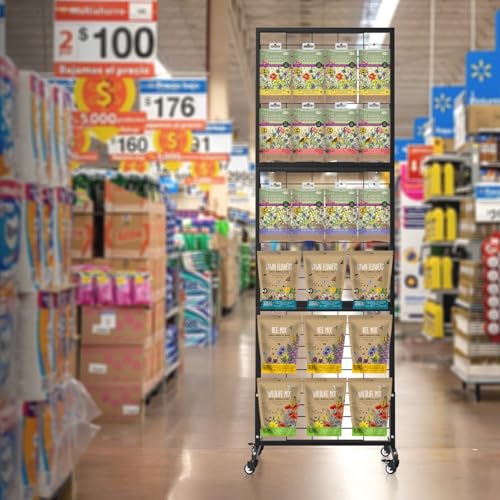 Foldable Gridwall Panel Display Rack w/Braked Wheels (Set 2) - color: Style 1