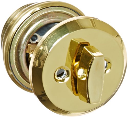 E Series Bright Brass Occupancy Indicator Deadbolt Auxiliary Lock, 1-3/8" to 1-3/4" Door Thickness (Pack of 1)