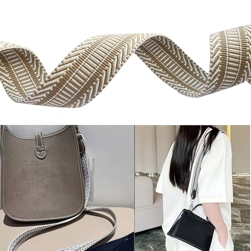 Nylon Webbing Ribbon Strap 1.5 Inch Patterned Polyester Webbing 6 Yards 38mm Striped Webbing Bag Handles Replacement DIY Pet Collars Leash Camera Strap Shoulder Straps (E) - color: E
