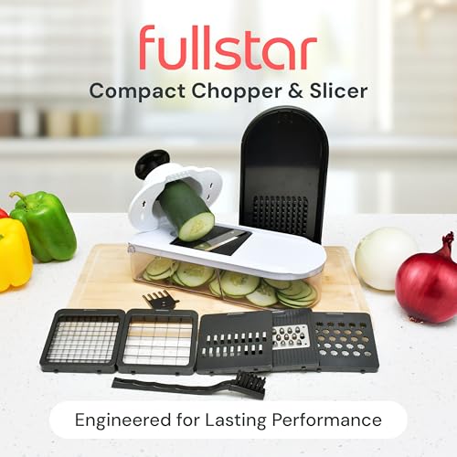 Fullstar Pro Core Vegetable Chopper & Mandoline Slicer, 6-in-1 Kitchen Tool - color: Full White, size: 6-in-1