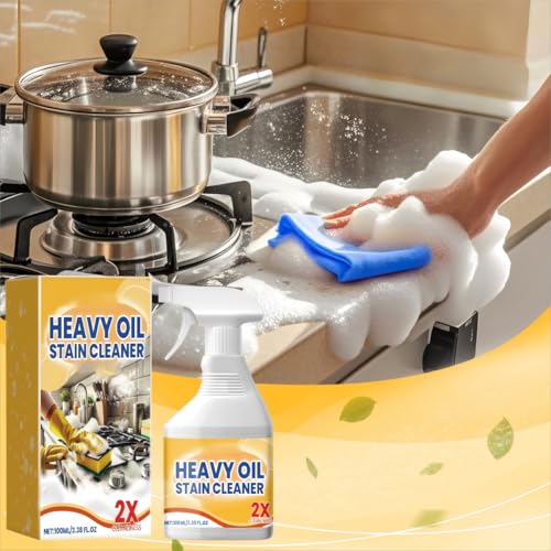 Wanban Kitchen Heavy Oil Cleaner - Heavy Duty Degreaser Cleaner Spray for Stubborn Oil Stains for Kitchen Surfaces All Purpose Cleaning
