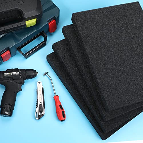 Outus 4 Pcs Polyethylene Foam, 16 x 12 x 1.5", 16 x 12 x 2", Black - color: Black, size: 16 x 12 x 1.5 Inch, 16 x 12 x 2 Inch