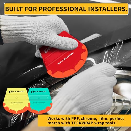 TECKWRAP Felt Squeegee for Vinyl Wrap Window Tint -Fan Shape, Soft/Med/Hard - color: 3pcs Fan Shape