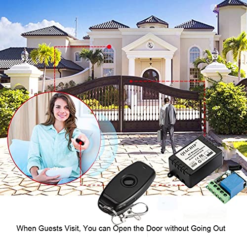 QIACHIP DC 12V 1CH 433Mhz RF Wireless Relay Remote Control Light Momentary Switch Transmitter with Receiver (1 Relay) - color: KR1201B_1