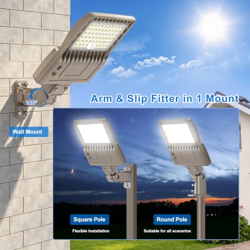 200W LED Parking Lot Light 30000LM Commercial LED Shoebox Light AC 100-277V - size: AC 100-277V | 3/4/5000K - 2-in-1 Mount
