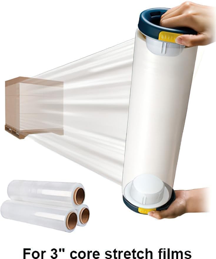 ICO by Excell 2-Pack Hand-Saver Stretch Film Dispenser with Breaks, SF-756 Stretch Wrap Handles, Shrink Wrap Dispenser, Two Pallet Wrap Handels with 3 inch Core, Pack of 2