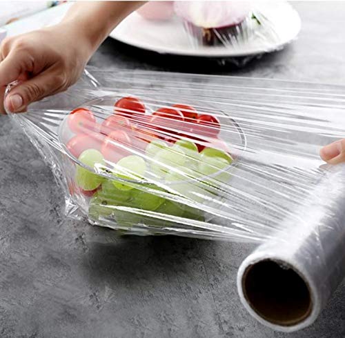 APQ 4 Rolls of Blown Hand Stretch Film 15" x 1500'. Clear Hand Stretch Wrap, 80 Gauge. Tear Resistant Residue Free Film for Moving, Shipping, Wrapping. Industrial Grade Pallet Shrink Wrap Film. - size: 15" x 1500'