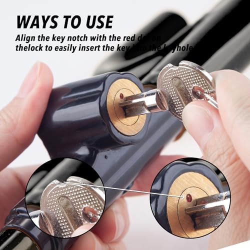 CARTMAN Adjustable Steering Wheel Lock, Anti-Theft Security Device, Black - color: Black