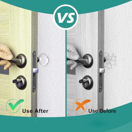 Bovinde Door Stopper Wall Protector,Knobs Door Stops 12 PCS(Pellucid Clear) - color: Pellucid Clear