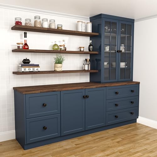 Howizz Walnut Butcher Block Shelf 12" x 3ft x 1.5" Inches, Solid Wood Countertop Shelf Board - color: Acacia - Finger Joint - Walnut - Finished, size: 36"L x 12"W x 1.5"Th