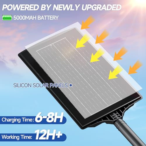 Solar Street Lights Outdoor Waterproof 4 Pack, Street Light Dusk to Dawn