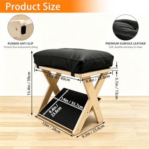 Foot Rest Under Desk, Ergonomic Wooden Desk Foot Rest - color: Natural Wood