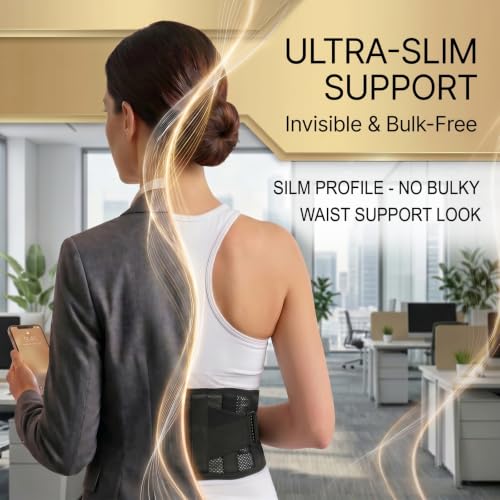 Lower Back Brace for Women & Men, Lumbar Support Belt Medium - size: Medium (30" - 33" Waist)
