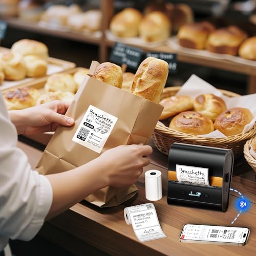 Phomemo M110 Labels-Sticker Labels for M110/M220/M100/M221/M250/M260 Label Printer,1.57"x1.18" (40mm x 30mm), 230 pcs/Roll, for Barcode/Address/Mailing/Logo/Business/Home Tag - size: 1.57" x 1.18"