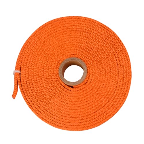 SEPEAK 1 inch Nylon Tubular Webbing, 20kN/4500 lbs, Heavy Duty Webbing Strap for Rigging, Hanging, Rescue, Firefighting, 1pc,Orange,5 Yard - color: Orange, size: 1 inch x 5 yard