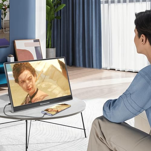 Portable Monitor 16inch, Full HD 1920X1200P HDMI USB C Monitor for Laptop