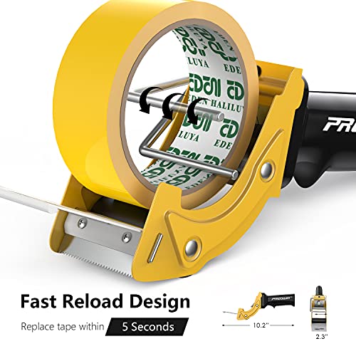 Fast Reload 2 Inch Tape Gun Dispenser Packing Packaging Sealing Cutter TG01 (TG01-YLW)