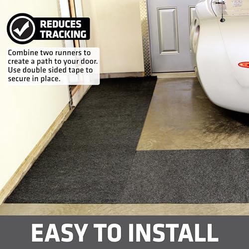 Drymate Garage Floor Runner Mat, 18' x 2'6", Multi-Purpose Carpet Rug - size: 18' x 2'6" (1-Pack)