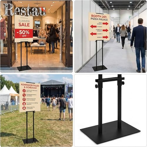 USCNC 1 Pack Floor Poster Board Stand, Double-Sided for Board & Foam Sign - size: 1 Pack Poster Stand