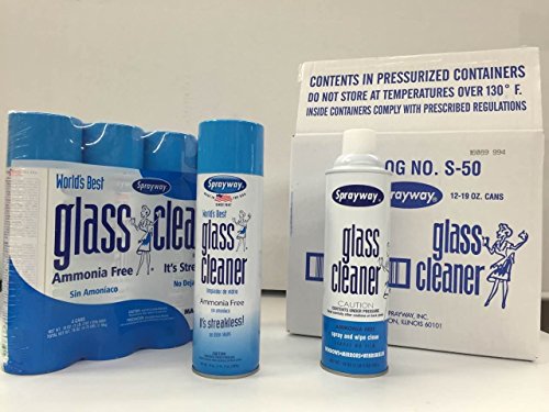 Sprayway 443331 Ammonia Free Glass Cleaner, 19 Oz. (4-Pack) (Packaging May Vary) - size: 19 Fl Oz (Pack of 4)