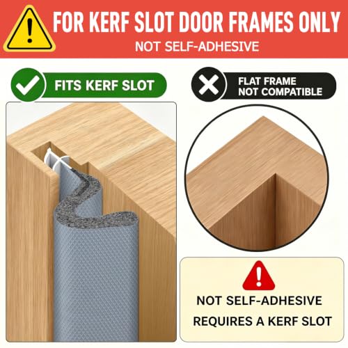 Litaibai 60 ft Kerf Weather Stripping Door Seal for Exterior Doors, Gray - color: Gray, size: 60 Feet