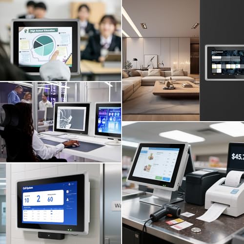 12.1" Fanless Industrial Panel PC, All-in-One Touchscreen Computer - color: 8GB RAM 256GB SSD