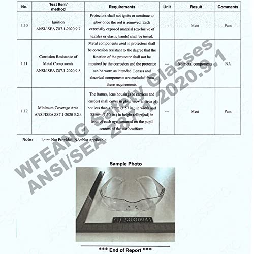 WFEANG 50 Pack Smoke Safety Glasses for Men Women, ANSI Z87.1 Work Glasses - color: 50grey