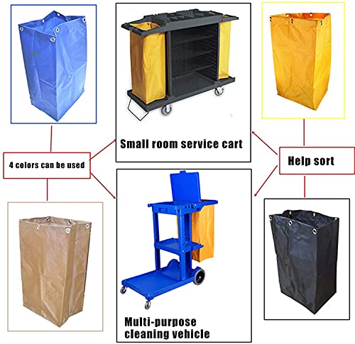 HYFT-HOME Replacement Janitorial Cart Bag,Waterproof High Capacity Thickened Housekeeping Commercial Janitorial Cleaning Cart Bag(16 x 11 x 27inches) (Black), One Size - color: Black