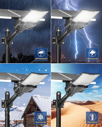 Gefolly SL-10000W Solar Street Lights Outdoor, Commercial Parking Lot Light - size: XXL
