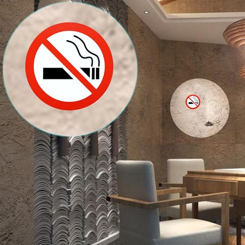 HYBSK No Smoking Logo Labels Glossy Paper Public Warning Stickers 300pcs Total Per Roll (2 inch) - size: 2 inch