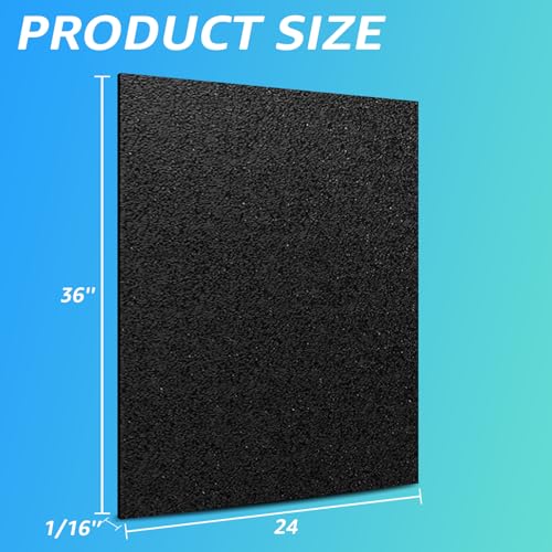 Art3d ABS Plastic Sheets, 1/16" Thick, Rigid Textured, 2-Pack of 24 x 36" - size: 24" x 36", 1.5mm Thick