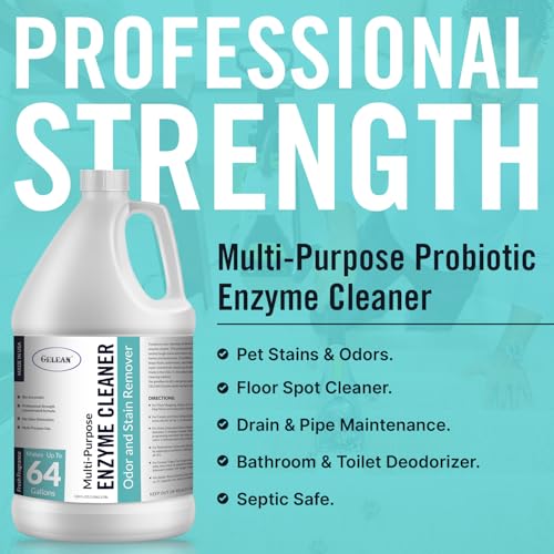 Multi-Purpose Probiotic Enzyme Cleaner, Made in USA - Stain and Odor Remover - Concentrated - Professional & Home Strength Drains, Floors, Bathrooms, Toilets Trash Can,